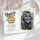 Recherche de de 35 ans anniversaire invitations Élégant