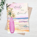 Suche nach rosa surfbrett einladungen Babyparty