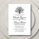 Recherche de chêne vintage invitations Noir et blanc