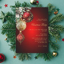 Recherche de boule rouge de noël invitations Classique