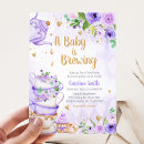 Recherche de purple floral baby shower invitations Pour tous