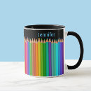 Recherche de de crayon de couleur tasses Enseignant
