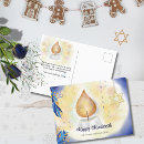 Recherche de bougies bleues cartes postales Fête juive