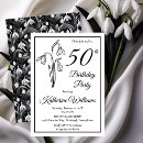Recherche de motif floral noir blanc invitations Pour elle