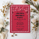 Recherche de bandana invitations Western