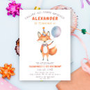Recherche de petit renard invitations Aquarelle