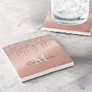 Recherche de paillette dessous de verres Or rose