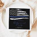 Recherche de police serviettes Ligne bleue mince