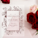 Recherche de bordeaux mariage invitations Floral