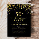 Suche nach gold and black 50th birthday einladungen Für sie