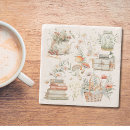 Recherche de champignons dessous de verres Aquarelle