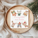 Recherche de petit animal serviettes Baby shower boisé