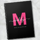 Suche nach rosa und schwarzes notizbuch Für sie