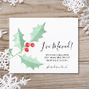 Recherche de feuille houx invitations Aquarelle