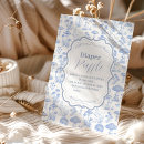 Recherche de toile de garçon invitations Bleu et blanc