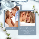 Recherche de dusty blue wedding save the dates Moderne