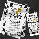 Recherche de visage souriant invitations Noir et blanc