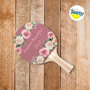 Recherche de belles fleurs raquettes ping pong Rose