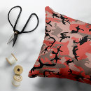 Recherche de camouflage rouge coussins Motif