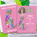Suche nach dino party einladungen Rosa
