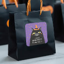 Recherche de chat halloween autocollants Noir