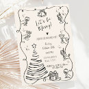 Recherche de cocktail noël invitations Noir et blanc