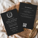 Recherche de crête invitations Noir et blanc