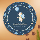 Recherche de dragon bleu autocollants Baby shower de dragon