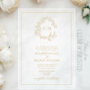 Recherche de doré mariage invitations Monogramme