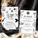 Recherche de de de costume halloween invitations Noir et blanc