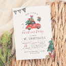 Recherche de arbre de noël invitations Aquarelle