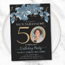 Recherche de blue floral anniversaire invitations Surprise
