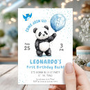 Recherche de panda anniversaire invitations Parti comme un panda
