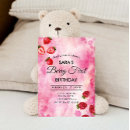Recherche de fraise rose invitations À la fête d'anniversaire