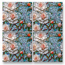 Recherche de mosaïque florale carreaux Fleurs