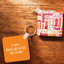 Recherche de gratitude porteclés Rouge