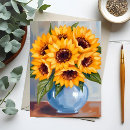 Recherche de vase fleurs cartes postales Tournesol