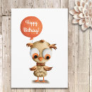 Recherche de hibou anniversaire cartes Pour enfants