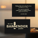 Recherche de bartender cartes visite Professionnel