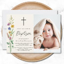 Recherche de floral baptême invitations Croix