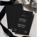 Recherche de monochrome mariage invitations De élégante
