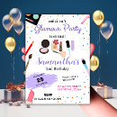 Recherche de anniversaire spa filles cartes invitations Parti glamour