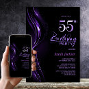 Recherche de black and purple invitations Élégant