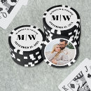 Recherche de chic jetons poker Noir et blanc