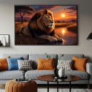 Suche nach afrikanische löwen poster Sonnenuntergang