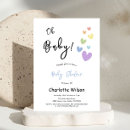 Recherche de colorful baby shower invitations Simple
