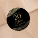Recherche de 20 ans autocollants Fête d'anniversaire
