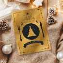 Recherche de noir et or noël invitations Festif