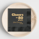 Recherche de anniversaire 80 ans serviettes Typographie