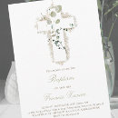 Recherche de croix blanche invitations Bébé